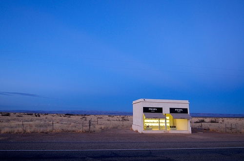 A Fashion Book Collection & Prada Marfa, A “Shop” in the Middle of