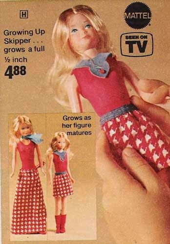 Mattel Growing up Skipper 1974 Works 