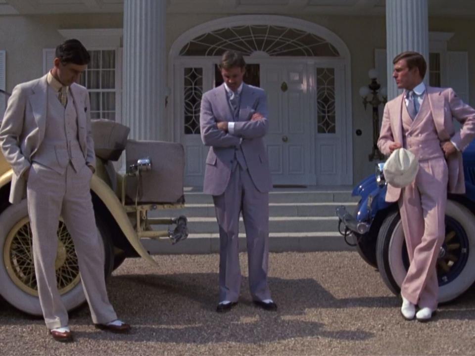 robert redford great gatsby pink suit