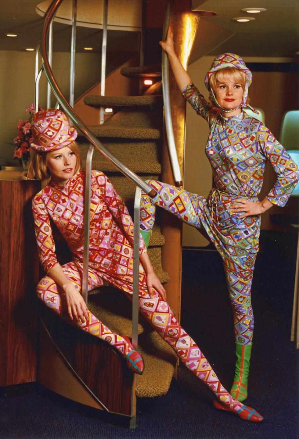 The 1960s Pucci Air Hostess Uniforms, Ideal for Mile High Stripping
