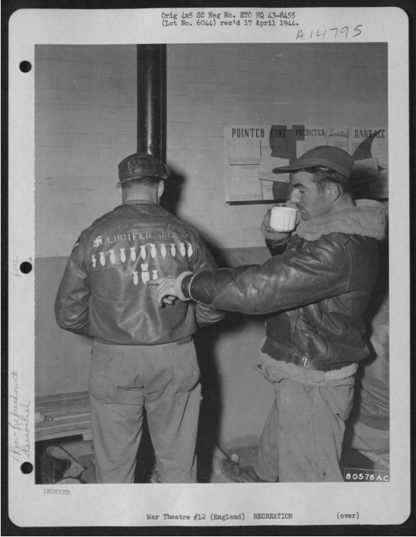 Proud WWII Pilots Modelling their Personalised Flight Jackets