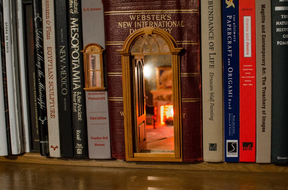 miniature bookshelf diy